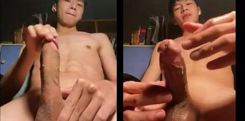 台湾大屌小帅哥飞机撸射 BIG DICK TAIWANESE HANDSOME BOY