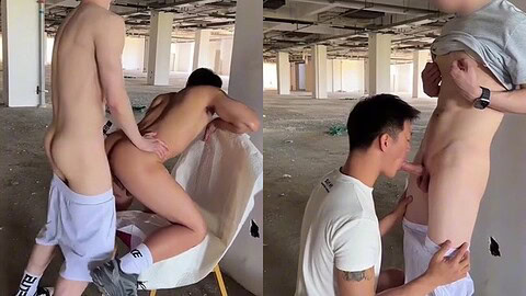 【like】like- The sexual encounter of black and white leather 05 in a broken building